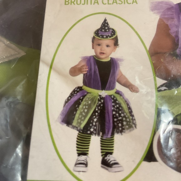 New Classic Witch Halloween Costume Dress‎ Up Outfit Baby Infant 6-12 Months - Picture 3 of 5